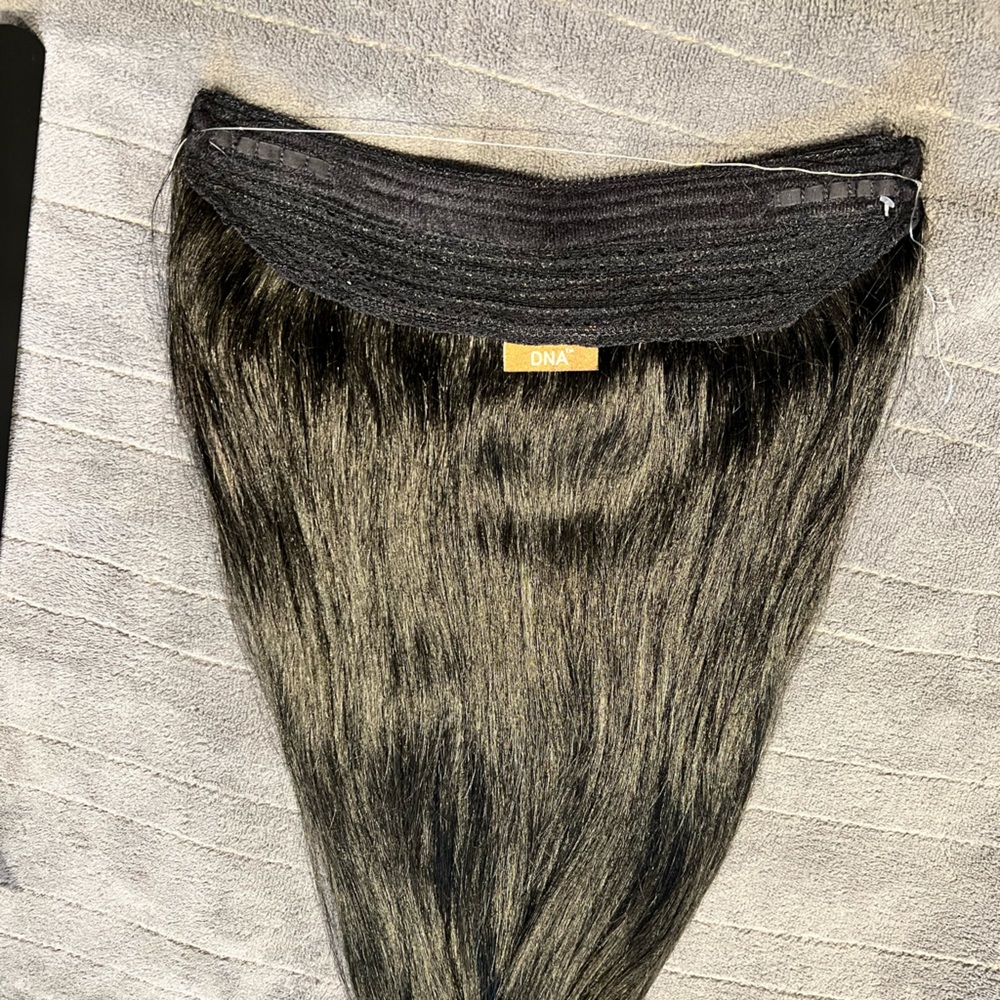 Halo Human Hair Extensions 18” Never Worn Black DNAHAIRTOOLS MSRP $1495